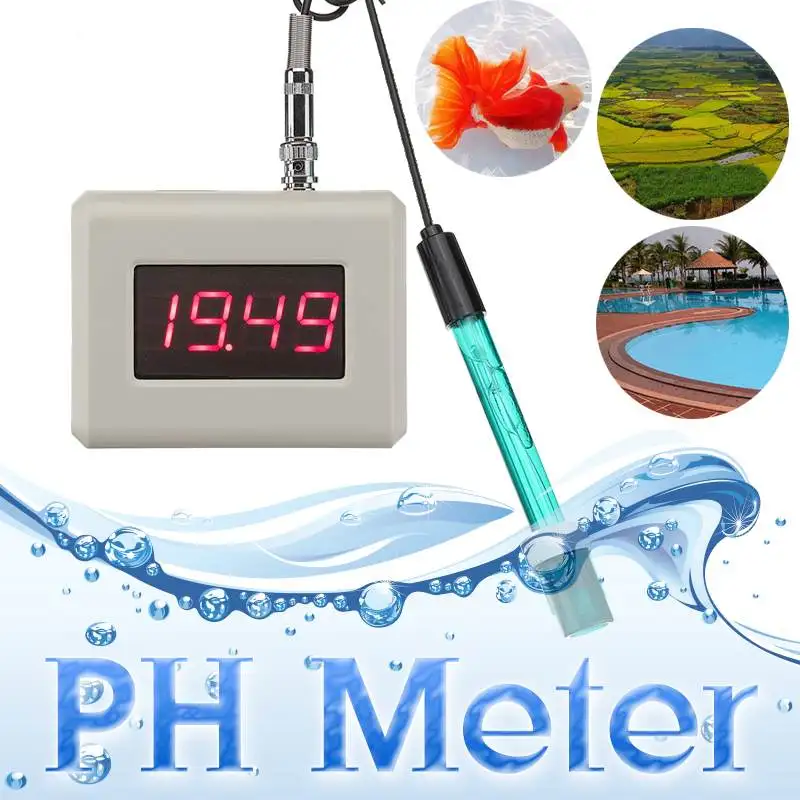 

PH Meter Controller PH Online Monitor Pen Type Tester Aquarium Control Pool Water LED Display Calibration Solution