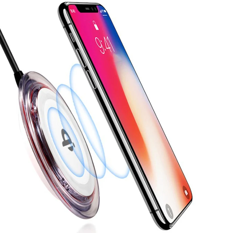 

Universal Q6 Qi Wireless Charger For iPhone 8/8Plus/X Wireless Charging for Samsung S9/S8/S8+/S7/S6 Edge USB Charger Pad