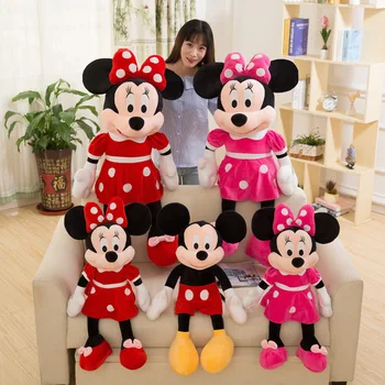 

Hot Sale Large Stuffed Mickey&Minnie Mouse Plush Toys Dolls Birthday Wedding Gifts For Kids Baby Children High Quality 40-100cm