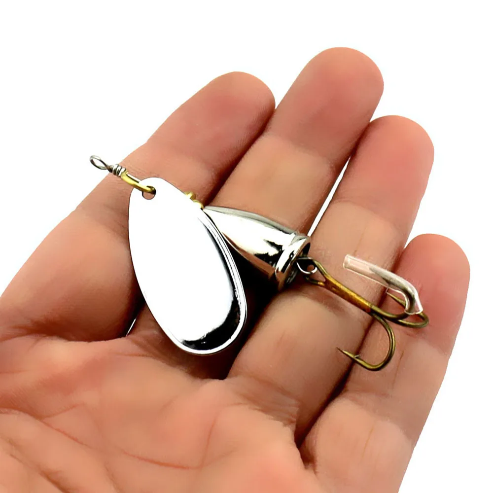 Hengjia 5 шт. 6 см 8 г Spinner Ложка приманки Рыболовная Приманка жесткая рыболовная ложка