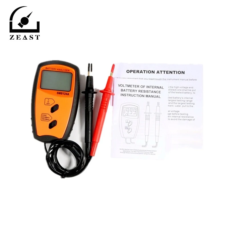 

New Battery Resistance Voltmeter Internal Impedance Meter LCD Rechargeable Battery Impedance internal resistance Tester SM8124A