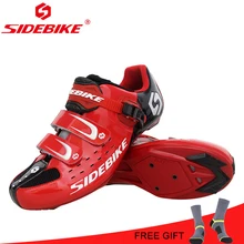 SIDEBIKE/Мужская обувь для велоспорта с самоблокирующимся замком; обувь для шоссейного велосипеда; светоотражающие велосипедные туфли для триатлона; гоночные кроссовки; Zapatos Ciclismo