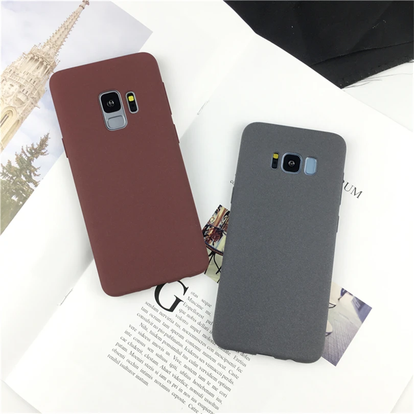 

Case Shockproof TPU Sandstone Matte Shell Cover For Samsung A3 2016 A5 2017 A6 A8 Plus 2018 A9 Star Lite Soft Phone Case Jkke