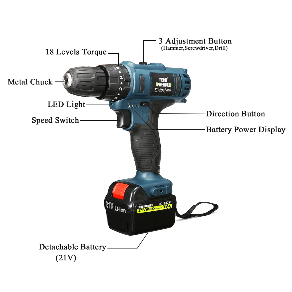 Двойной литий-ионный на батареях шуруповёрт электроинструменты 21 в/12 В Беспроводная отвертка беспроводной электропривод электрическая дрель
