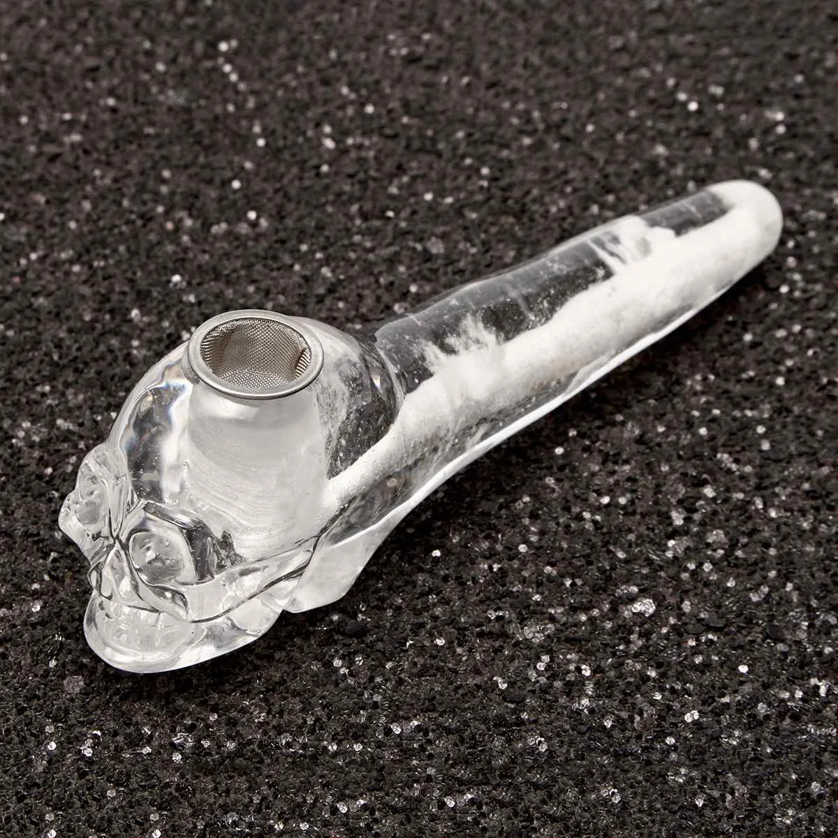 High Quality White Natural Quartz Clear Crystal Obsidian Skull Crystal