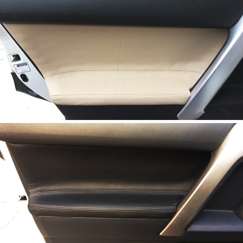 

4pcs Microfiber Leather Interior Door Panel Cover Sticker Trim For Toyota Prado 2010 2011 2012 2013 2014 2015 2016 2017 2018