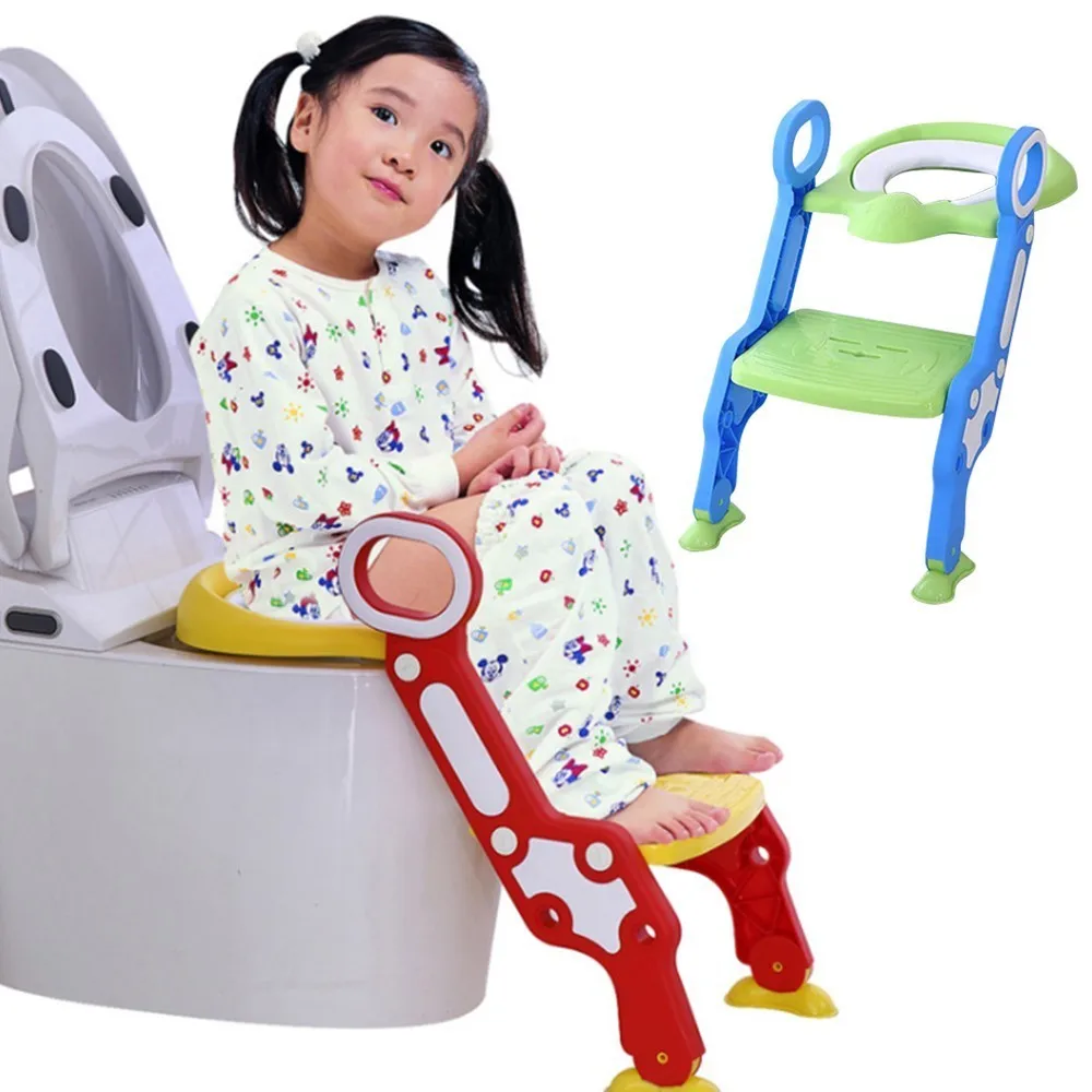 Baby Potty Toilet Safety Seat With Adjustable Ladder Baby Potty Chair