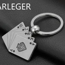 Мода Авто Металл личность для мужчин и женщин покер ключ сумка Ключи брелок для BMW Audi Ferrari стиль автомобиля Peugeot