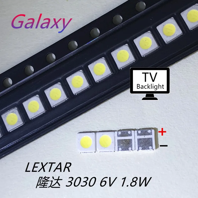 Lextar 6 V высокомощный светодиодный светильник с подсветкой 1,8 W 3030 6 V холодный белый 150-187LM PT30W45 V1 ТВ-приложение 3030 1000 шт