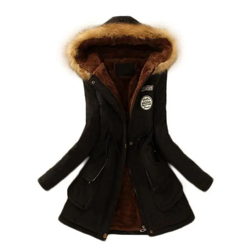 

Women's Hooded Long Cotton Coat Casual Waist Slimming Fashion Soft Belt Korean Style Winter Autumn Jacket Comfortable Leisure