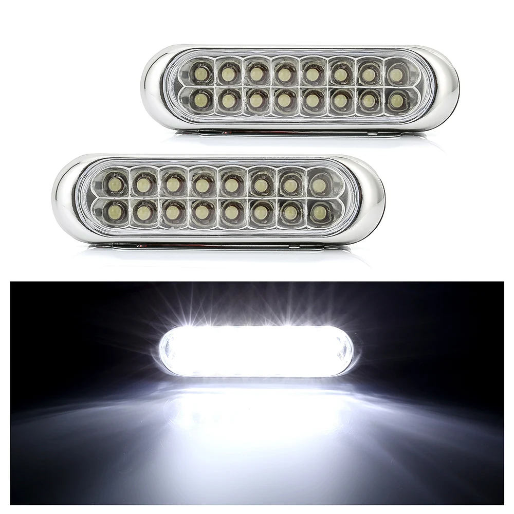 

2 Pieces Universal 16 LED Car Daytime Running Lights DRL Fog Light 12V White DRL Daytime Driving Auto Lamp Car Accessories