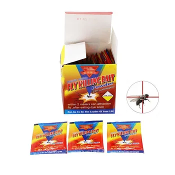 

200pcs/lot Fly Killing Powder Poison Bait Anti Fly Repeller Mosquito Flies Killer Insecticide Pest Control