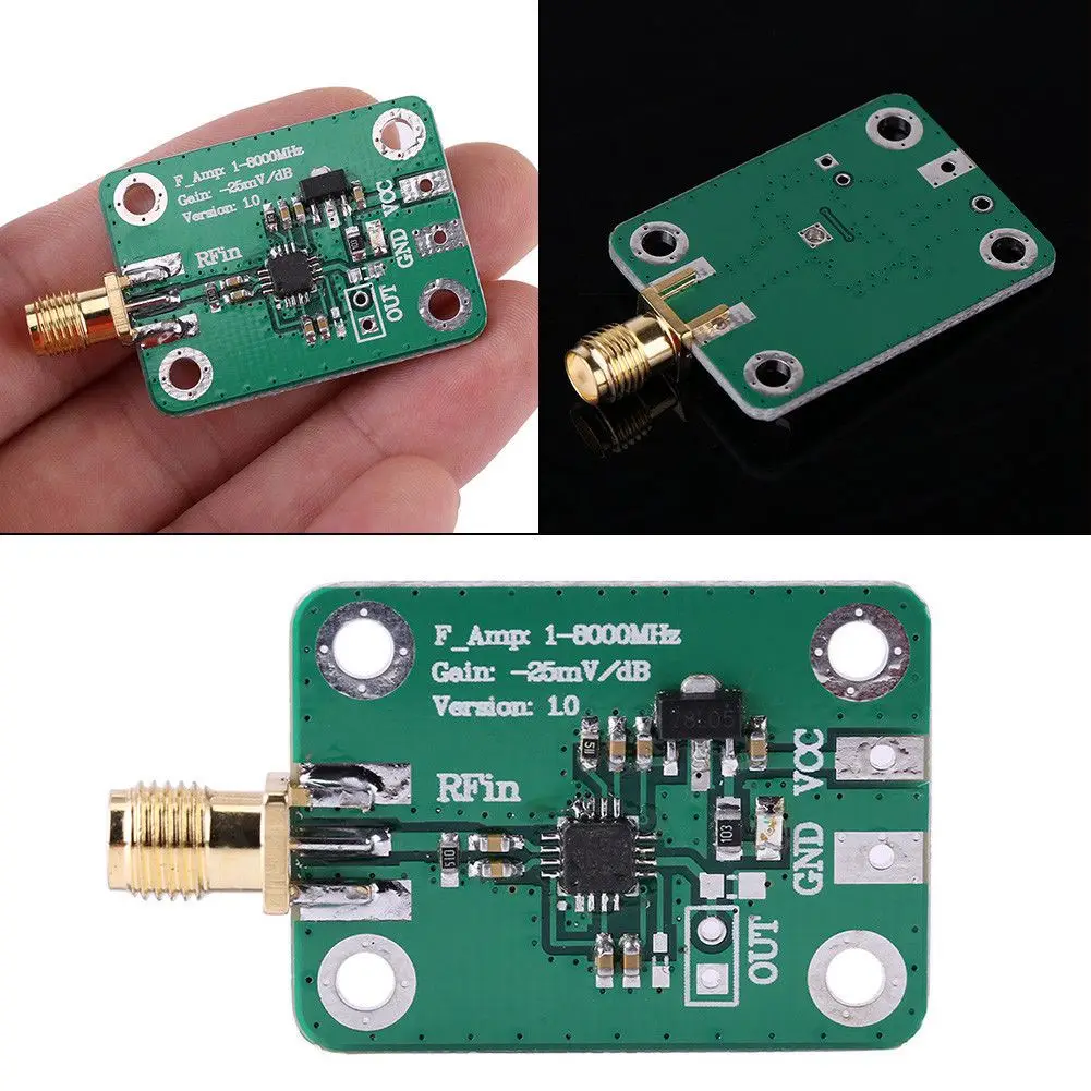 

Professional 1-8000MHz AD8318 RF Logarithmic Detector 70dB RSSI Measurement Power Meter Board module standard SMA female