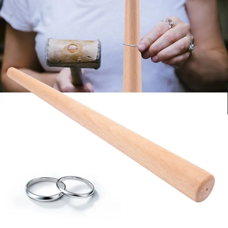 Wood Tapered Mandrel Stick Tool for Finger Ring Jewelry Rings Making