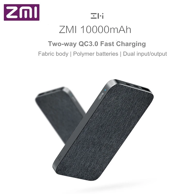 Xiaomi Original ZMI QB910 10000mAh Power Bank QC3.0 PD Type-C PD Fast Charging External Battery Charger for iphone Xiaomi 8 mix3