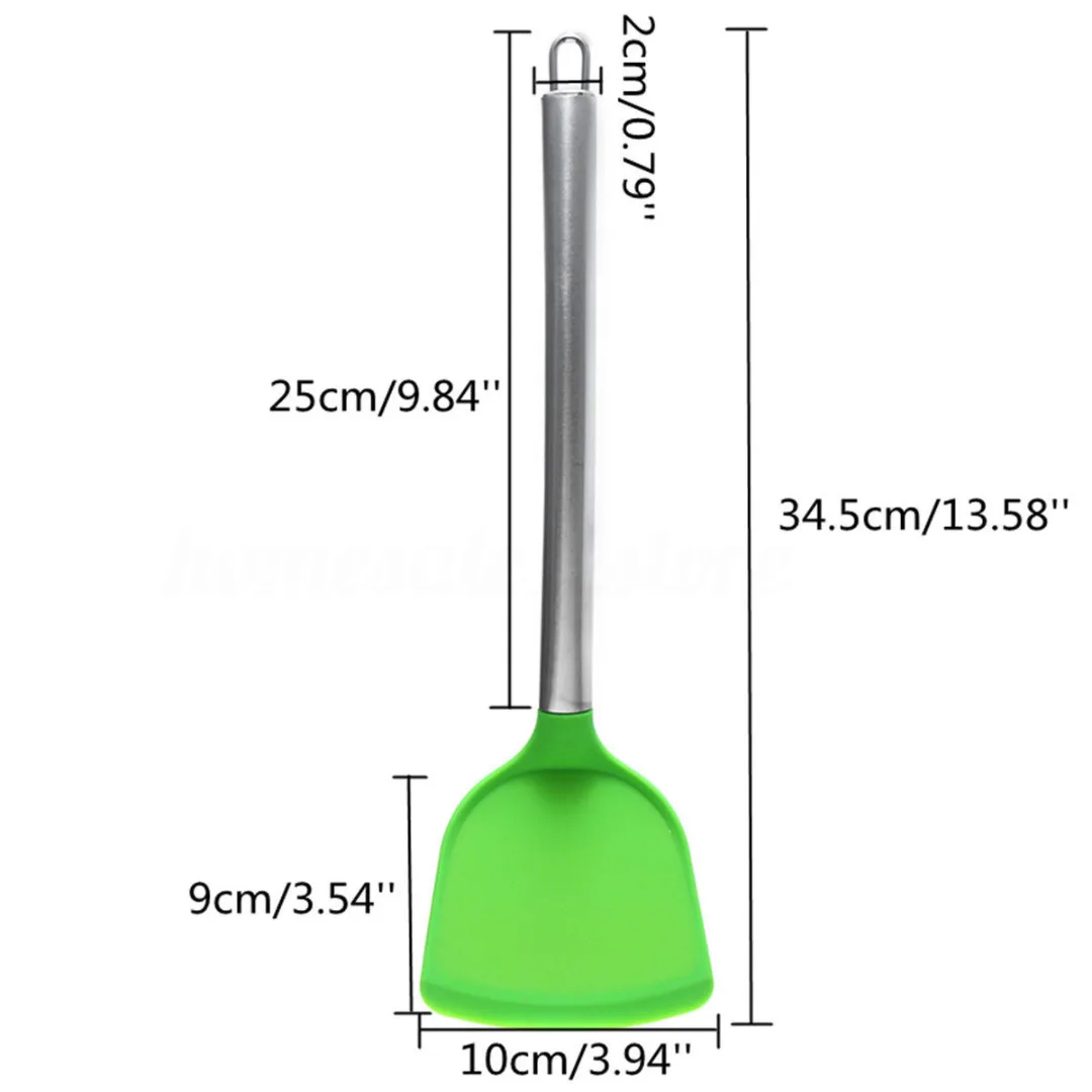 Новинка, силиконовая лопатка с антипригарным покрытием, омлеты для блинов, гамбургеров, кухонный инструмент, 2 цвета
