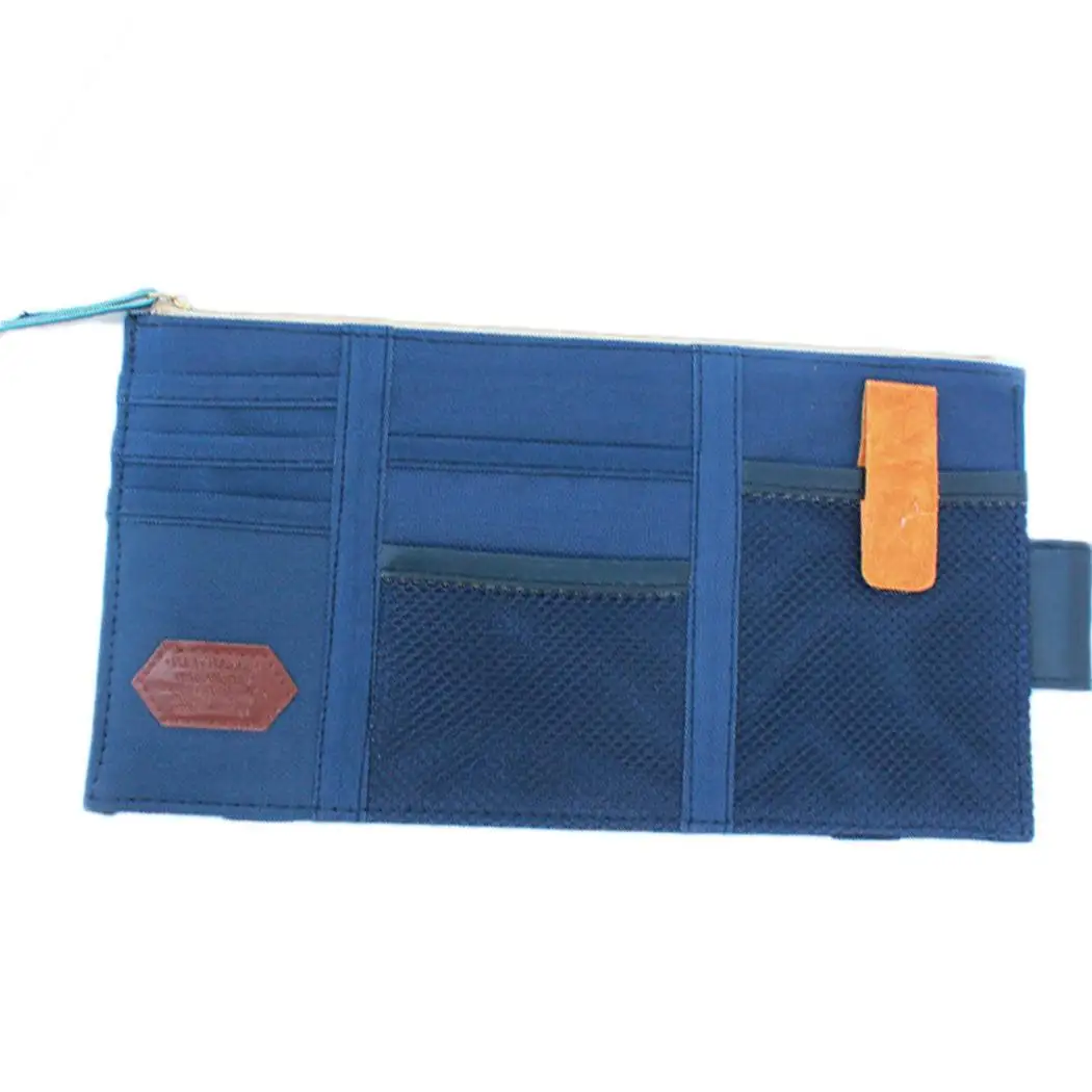 

Car Sun Visor Storage Organizer Pouch Zip Bag Easily attaches on vehicles sun visors. Holder Rectangle