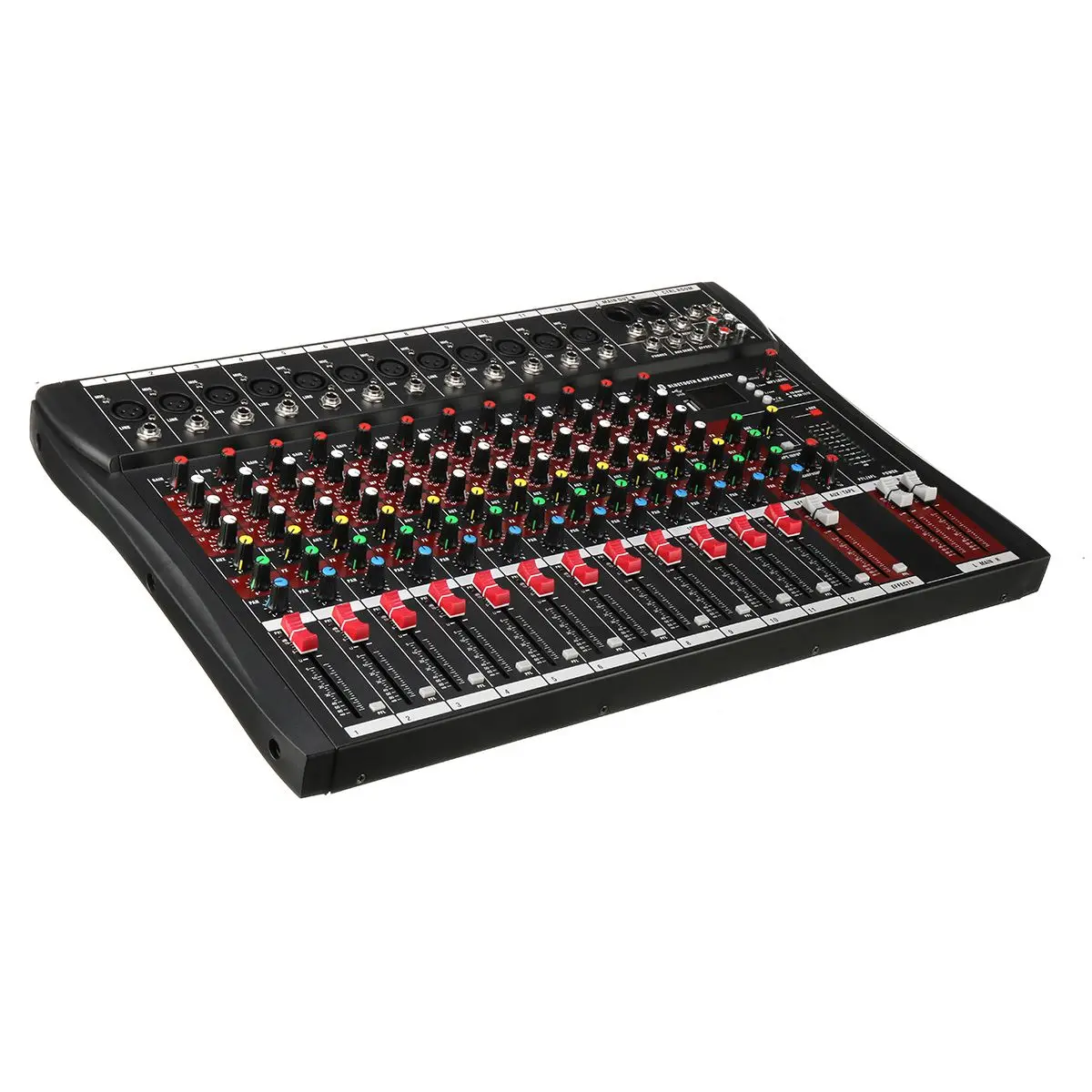 Караоке аудио микшер с USB Профессиональный 12 каналов bluetooth Студия DJ микшерный пульт усилитель цифровой KTV микшер 48 В