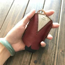 Автомобильный держатель для ключей из натуральной воловьей кожи бумажник мужской, Женский Органайзер хозяйственная сумка ключница карманные подарки ручной работы