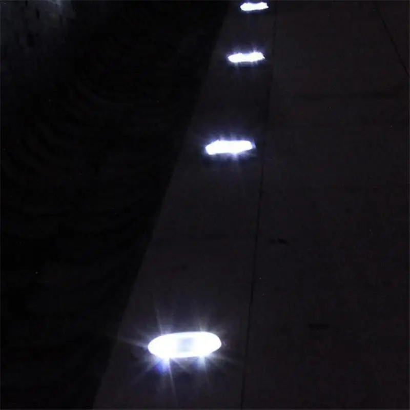 4 шт. водонепроницаемый IP67 8 LED Солнечный подземный свет из нержавеющей стали
