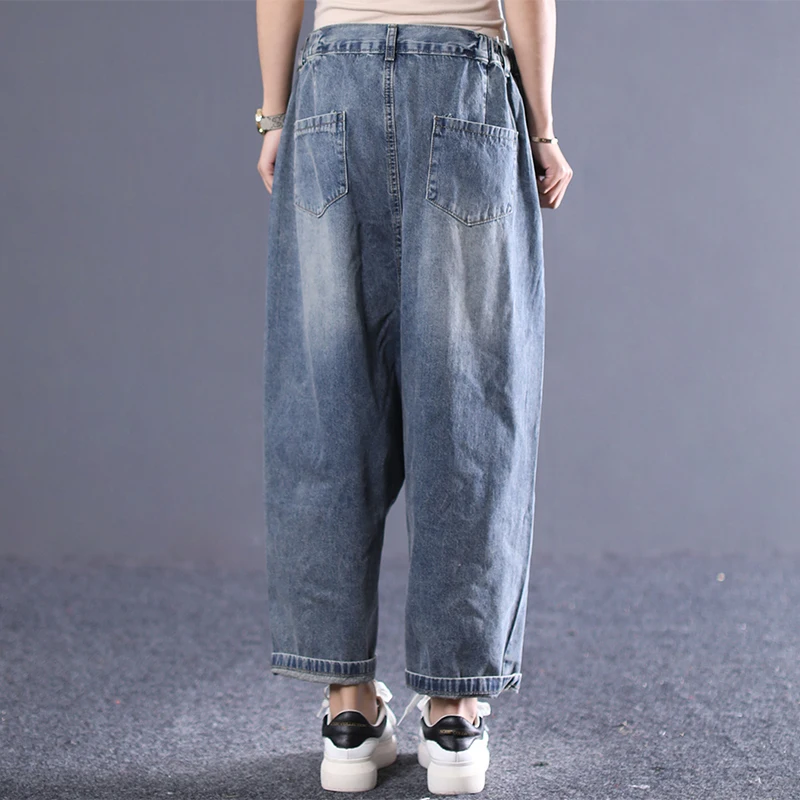La Pantalones Nuevo Patrón Bolsillos 2019 Calle Color Primavera Rectos Mujer De Luz Alta Patchwork Verano Blue Shengpalae Blanqueado Ad875 qftw7W6I
