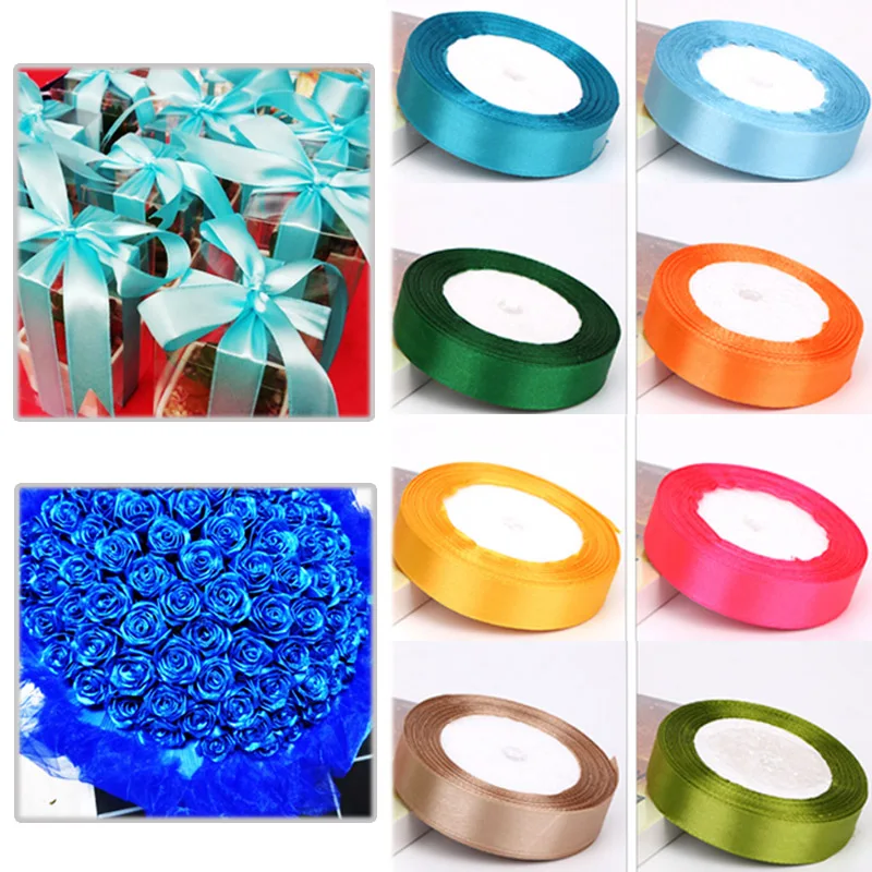 

Ribbons Roll Festival Supplies Fabric High Quality 25 Yards/Roll Satin Ribbon DIY Gift Packing Festival Decoration Diy Hot Sale