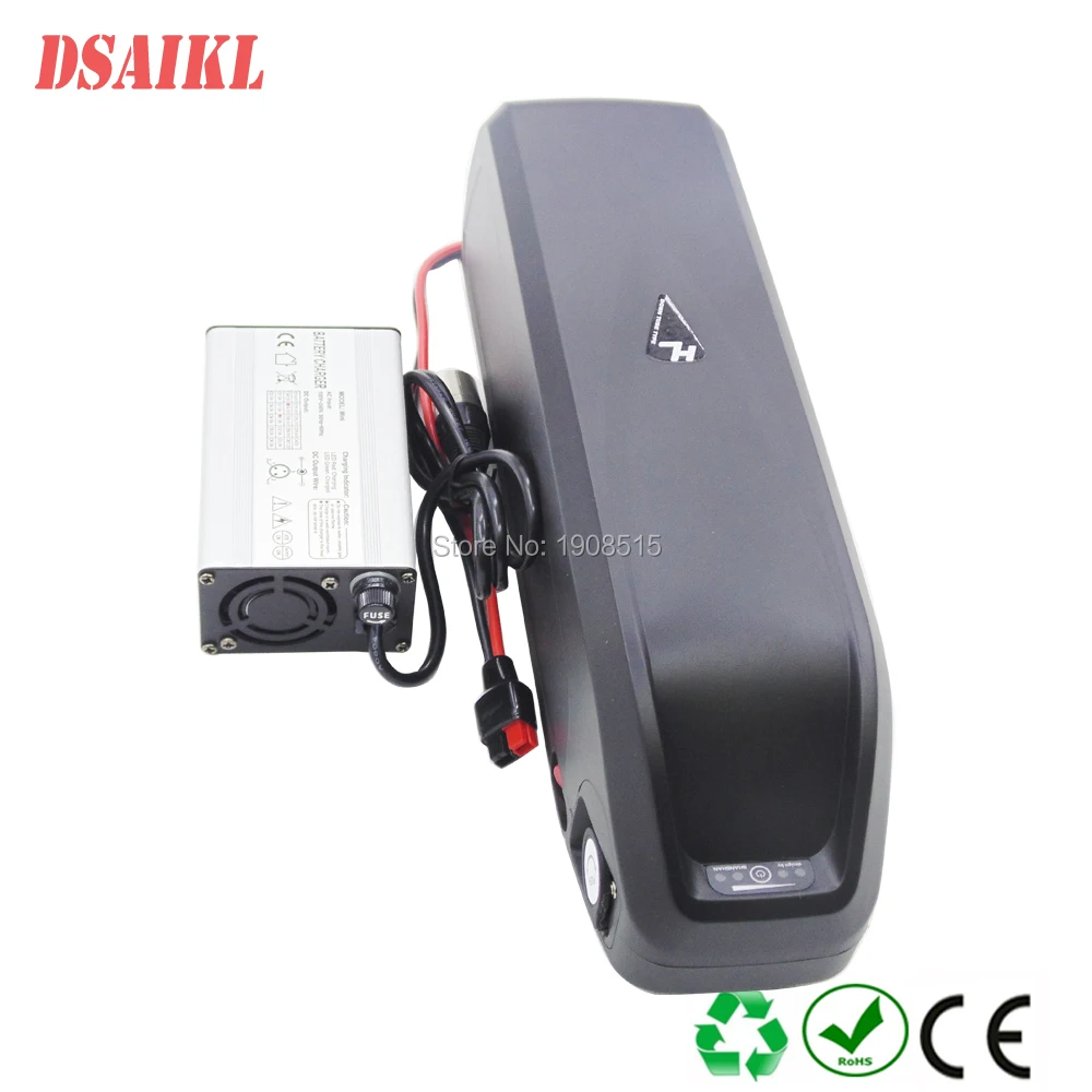 

48volt 1000W Electric bicycle battery 13S5P brand 18650 30Q GA cells 48V 15Ah 17.5Ah hailong ebike battery pack