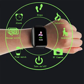 

Smart Band Watch Fitness Bracelet Blood Pressure Women Fitness Tracker Watch Heart Rate Monitor Waterproof IP67 Smartband Sport