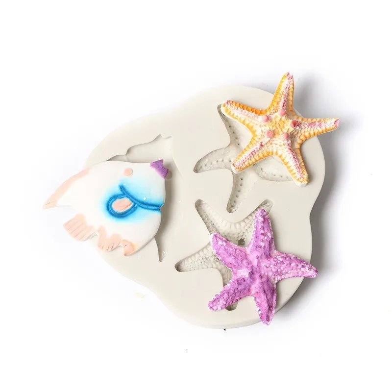 

Silicone Mold Starfish Cake Mould Sea Star Shape Chocolate Fondant Soap DIY Mold Baking Cake Decorating Tools Pastry Accessories