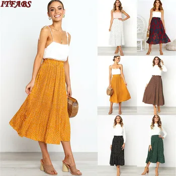 

2019 Women Elastic Pleated Skirt High Waist Bodycon Skirts Mini Pencil Skirts Casual Summer Party Club Ball vestidos