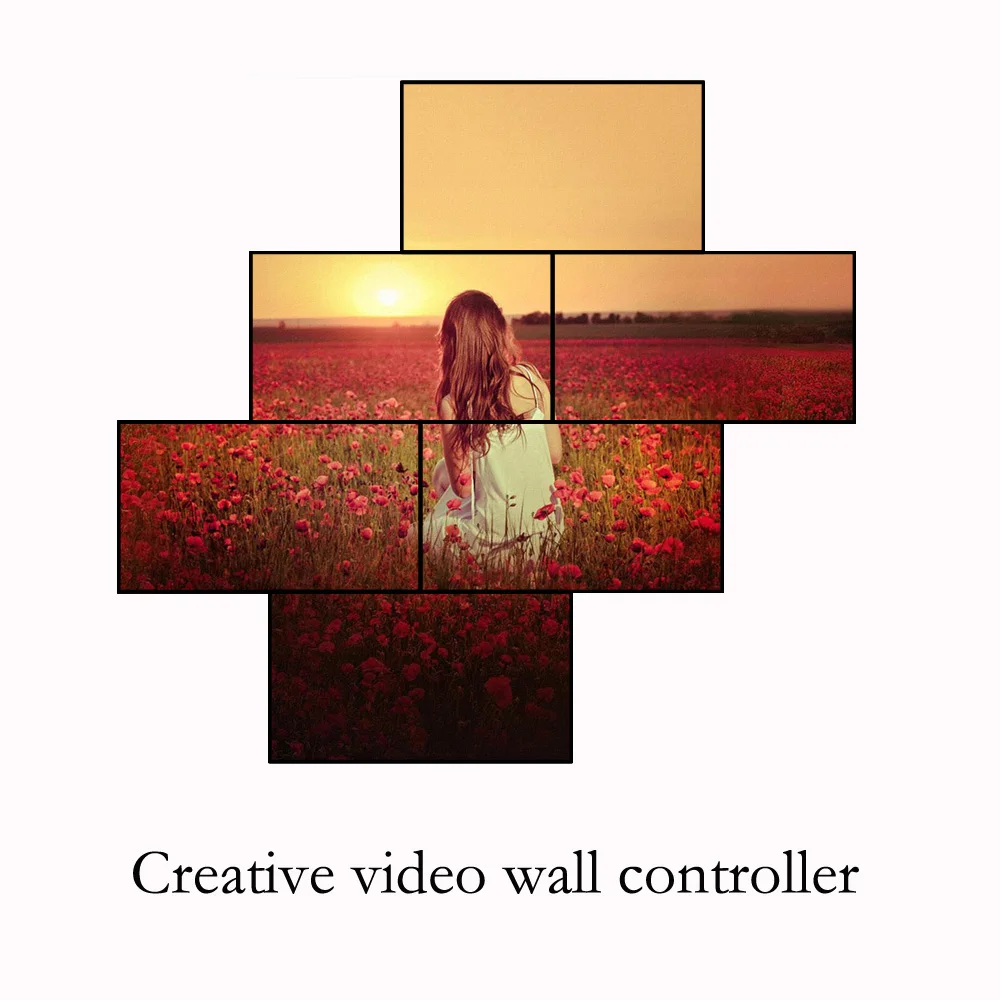 

Creative video wall controller for 6 units，Unspecified splicer, able to customize different number of splicing