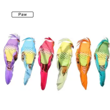 

13CM Simulation Artificial Parrot Gardening Home Decoration Mall Venue Scene Layout Props Fake Bird Ornament