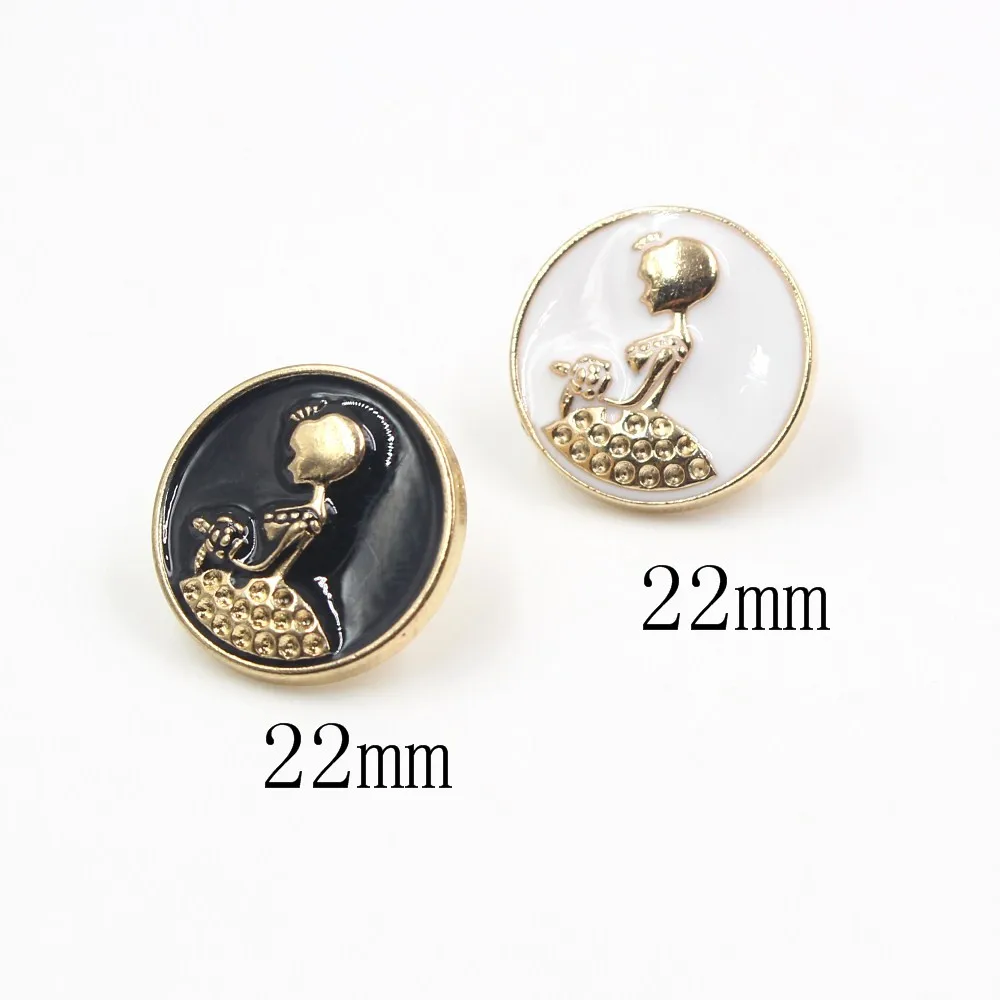 

10pcs/lot metal buttons for clothing with princess sweater coat decoration shirt buttons accessories DIY JS-0087