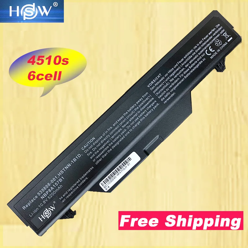 

HSW 6cell Аккумулятор для ноутбука HP NBP6A156 NBP6A156B1 NBP8A157B1 ProBook 4510s 4510 s/CT 4515 s/CT 4515s 4710 s/CT ZZ06