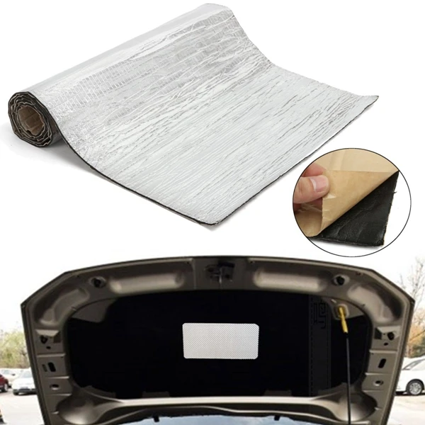 

1 Roll 300x100cm 5mm Car Sound Proofing Deadening Insulation Foam Mat w/Aluminum Foil Silver Universal Car Home Foam Cotton