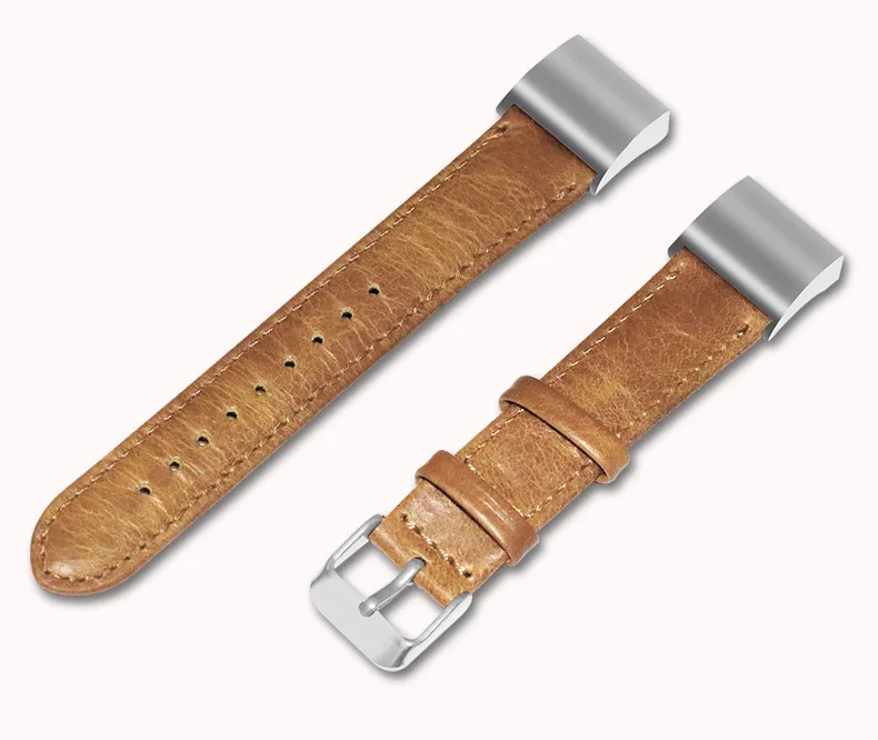 Replacement Fitbit Charge2 Bands Leather Straps Band Interchangeable Smart Fitness Watch Band With Stainless Frame for Charge 2