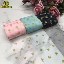 6 см 10 ярдов блеск сердце тюль ткань украшение из органзы в сетке DIY ремесла аксессуары торт Toper пачка Англичане Свадьба дня рождения вечерние поставки