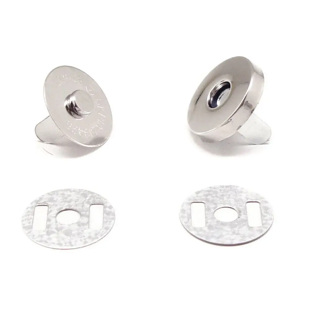 

New 50x18mm Silver Magnetic Snap Fastener For Purses Bags And Crafts Button For Cloths Home Decoration Accessories Buttons