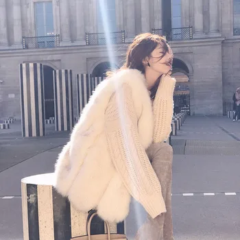 

Fashion New Fake Fur Vest 2019 Plus Size Women Winter Faux fur jackets White Long Fur Coats Female