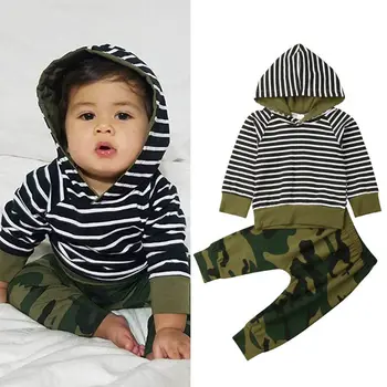 

Pudcoco Baby Sst 0-24M US Infant Newborn Baby Boy Girl Camo T-shirt Top+Camouflage Pants Outfit Clothes