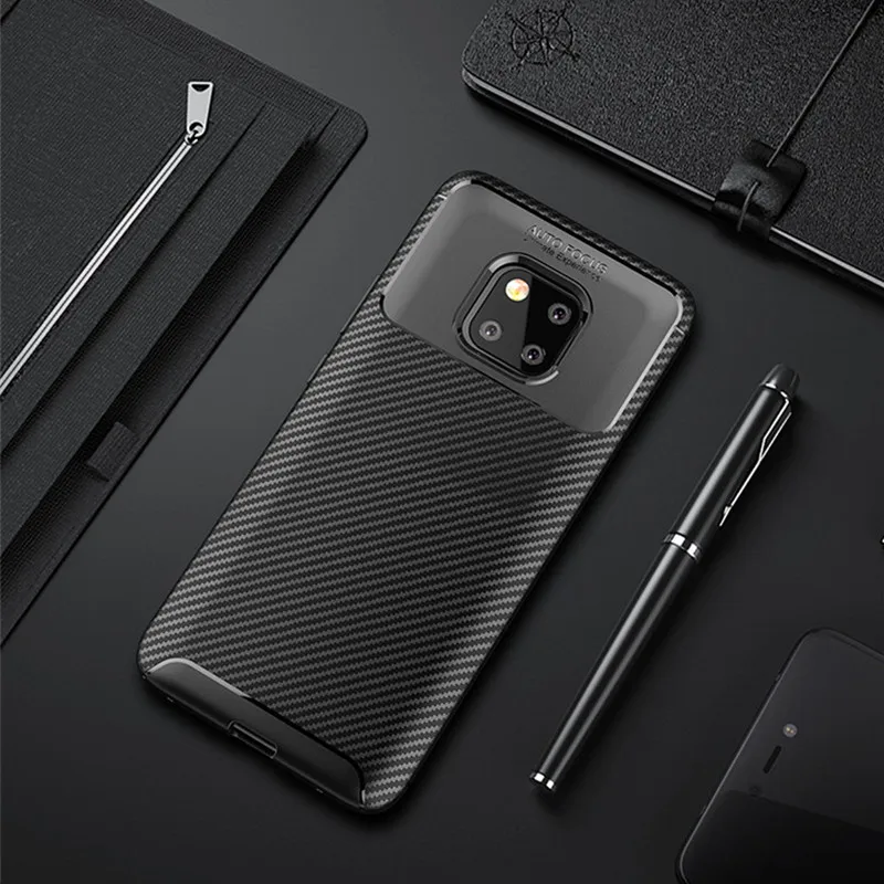 

Carbon Fiber Case for Huawei Mate 20 Pro Case High Quality Diamond Grid Design Cover for Huawei Mate 20Pro LYA-AL00 LYA-L29 Case