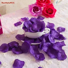 Новинка 500 шт шелковые лепестки роз для свадебной вечеринки Конфетти Для украшения стола украшения лепестки роз