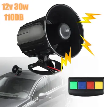 

110dB 12V 4 Sound Loud Tone Car Motorcycle Warning Alarm for Fire Horn Speaker Vehicle Alarm Warning Siren Security