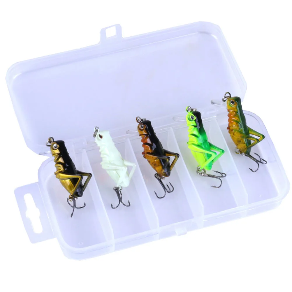 

Grasshopper Insects 5pcs Fishing Jigging Lures Artificial Bait Hard Lure Sea Fishing Tackle Quality Wobblers Minnow