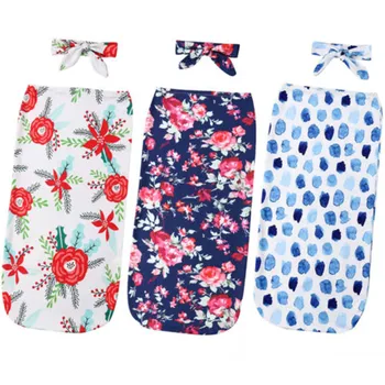 

Cute Infant Baby Girls Cotton Sleeping Bags 2019 New Arrival Newborn Baby Floral Printed Swaddle Swaddling Blanket Sleeping Bags