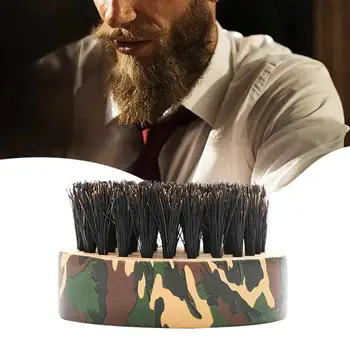 

Men Beard Cleaning Brushes Comb With Wooden Handle Sculpting Hair Brush Reinforced Boar Bristle Soft Palm Dropshipping