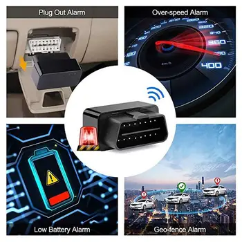 Car OBD GPS Tracker - Plug And Play Car Tracker OBD GPS Tracker Car Tracker Real Time Locator With SOS Alarm Geo-fence, Free App single axis sun tracker circuit board of solar tracker