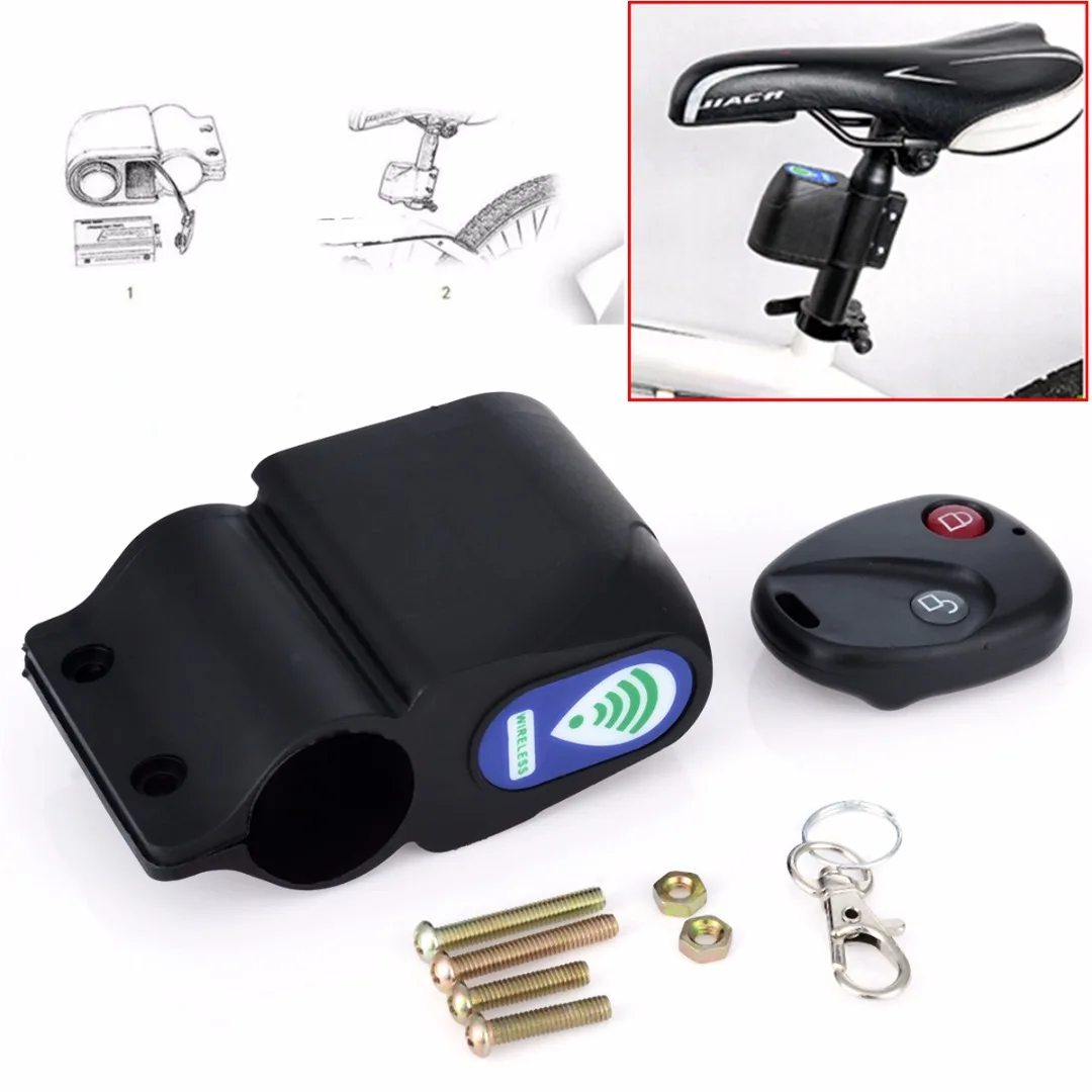 

Anti-theft Bike Lock Bike Bicycle Super Loud Vibration Alarm Wireless Remote Control Cycling Security Lock Bicycle Accessories