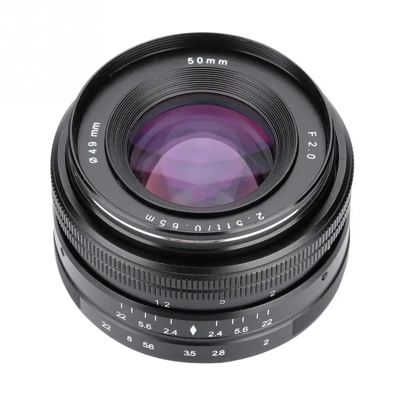 50 мм F2.0 Большая диафрагма ручной фокус APS C Prime объектив для беззеркальной камеры