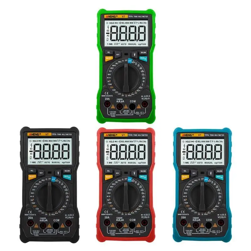 

ANENG Digital Multimeter LCD Backlight AC/DC Ammeter Voltmeter Ohm Tester Meter